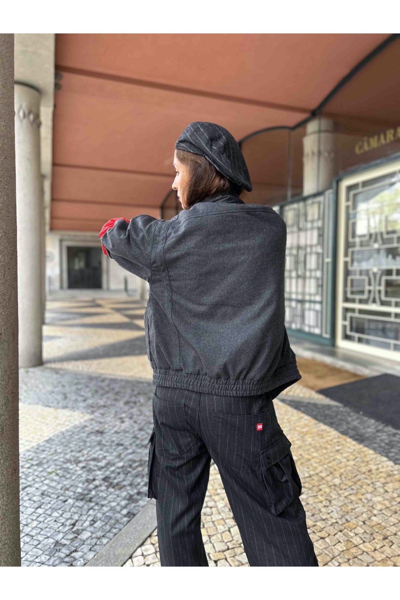 One Size Pinstripe Cargo Pants