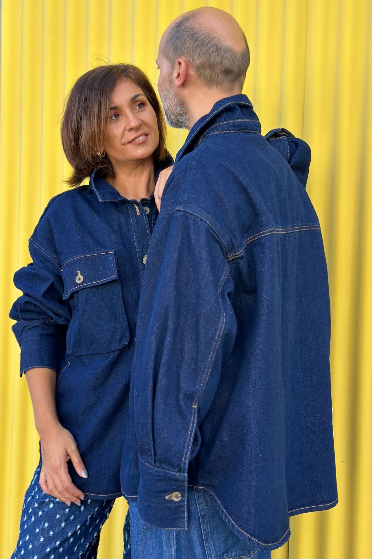 DENIM OVERSHIRT 100% ALGODÃO