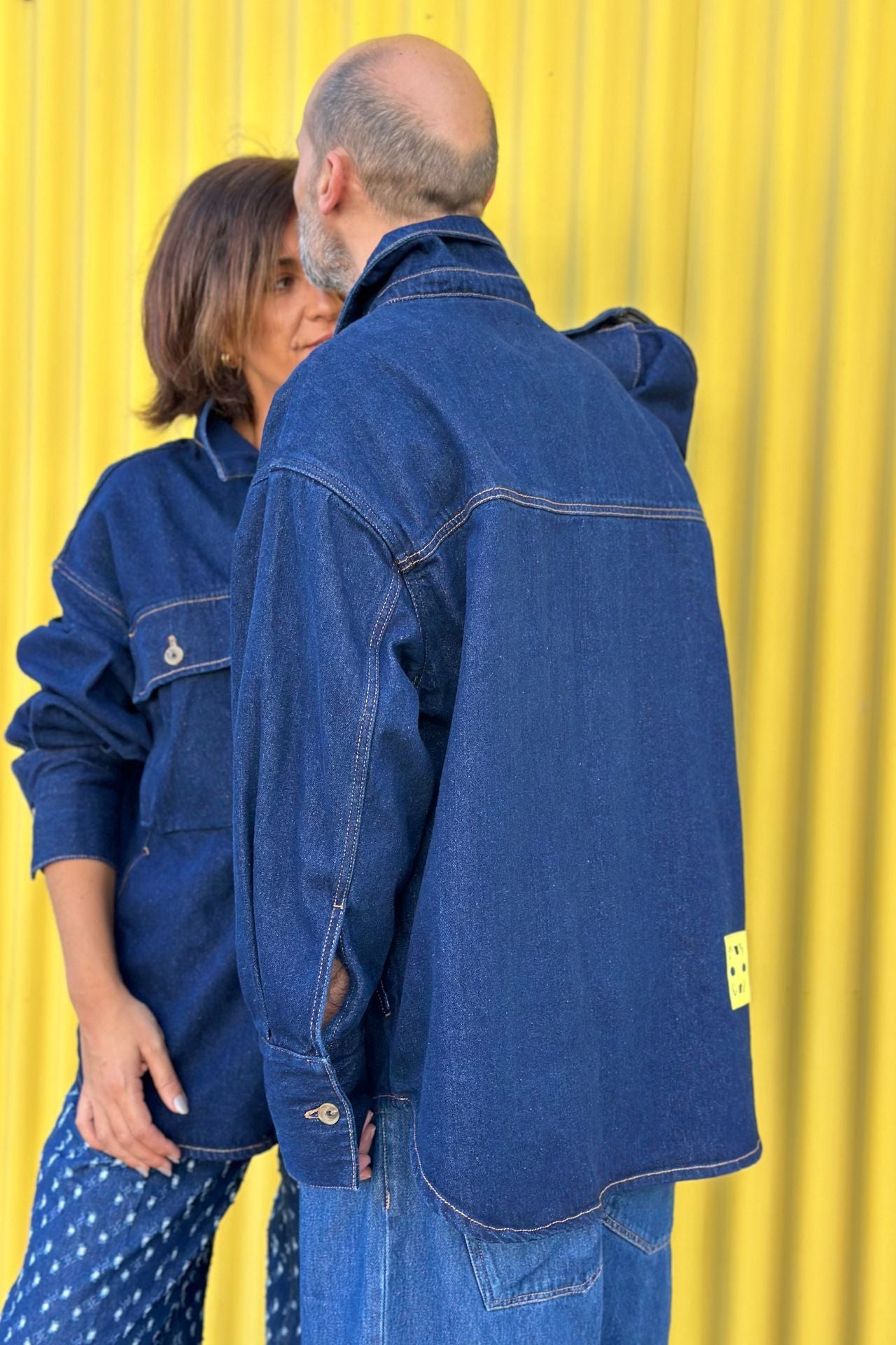DENIM OVERSHIRT 100% ALGODÃO
