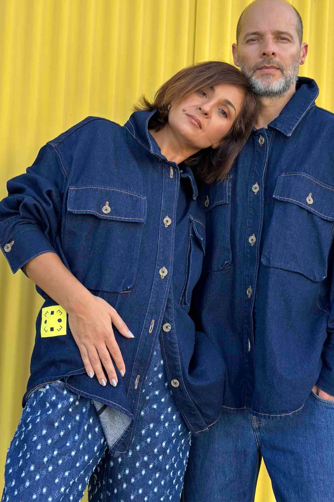 DENIM OVERSHIRT 100% ALGODÃO
