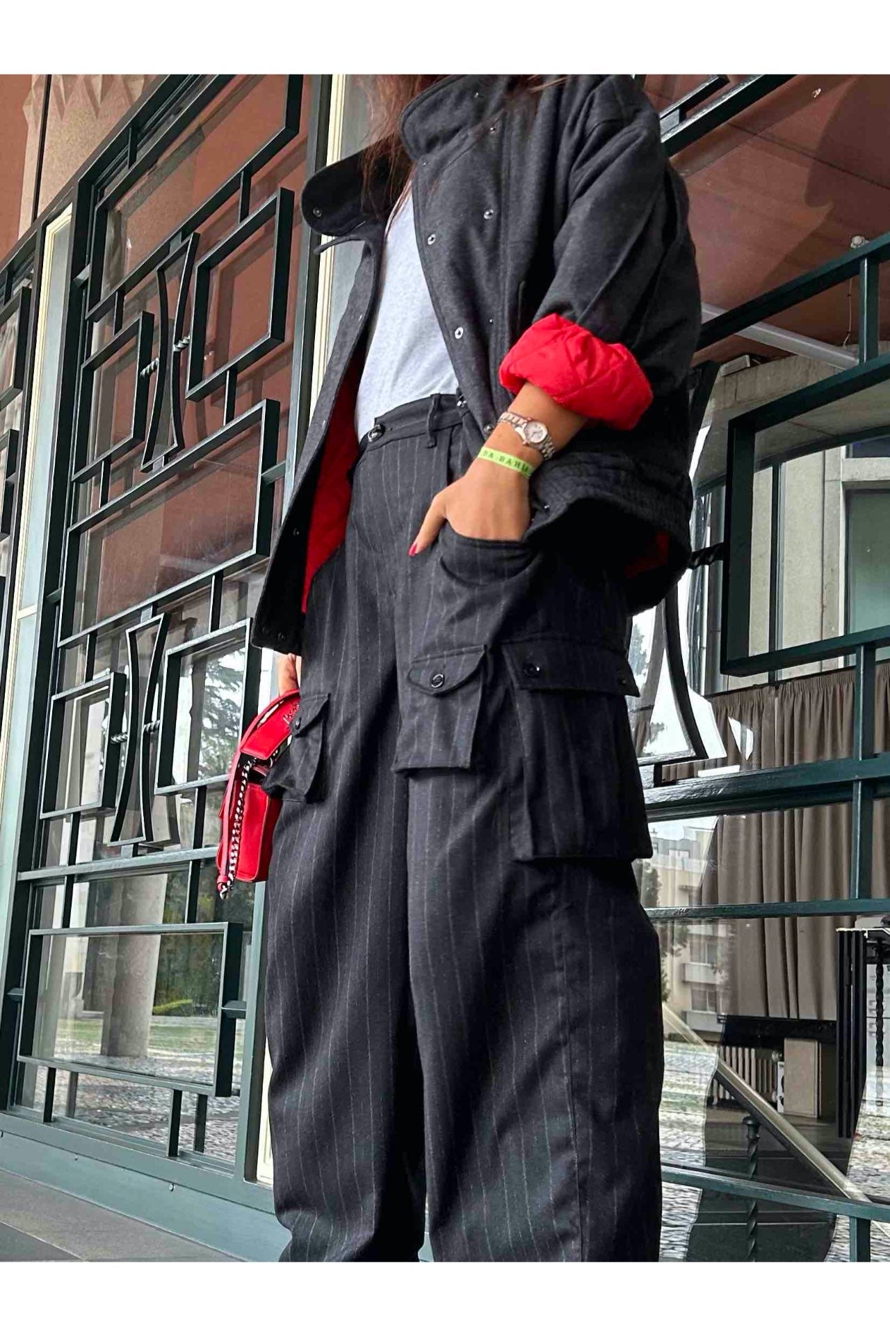 Calças Flex One Cargo Risca de Giz