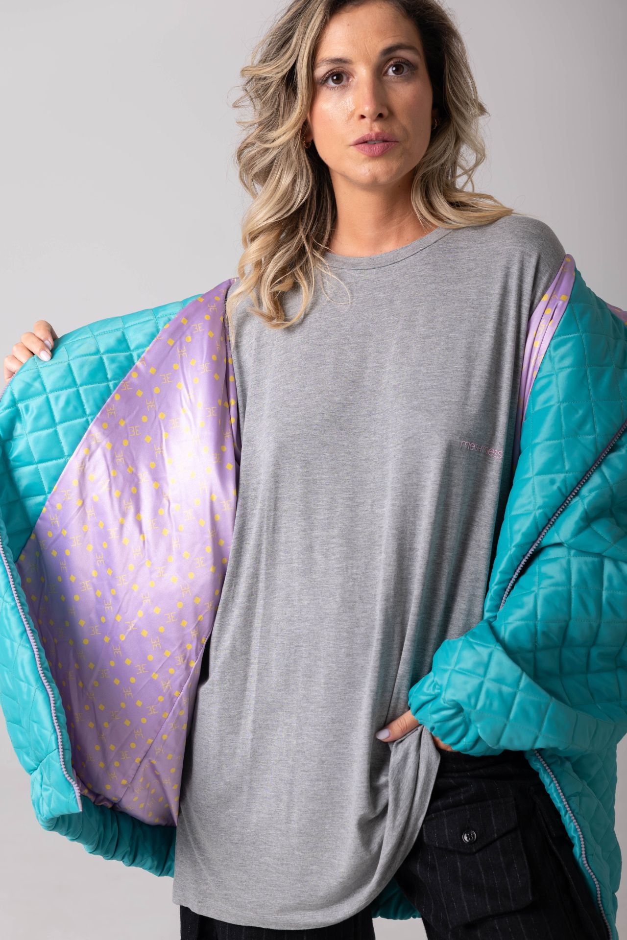 T-shirt Oversized Estampada em Malha de Bambu