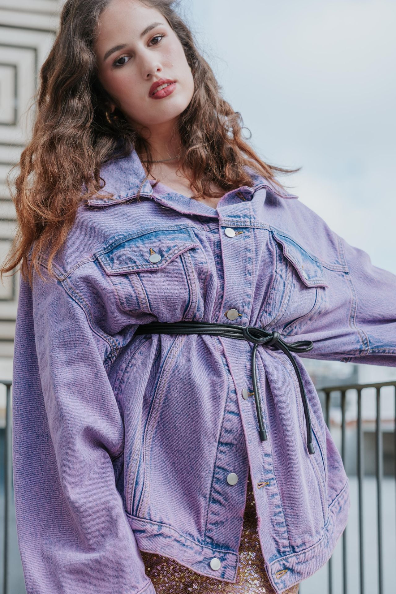 Oversized denim jacket