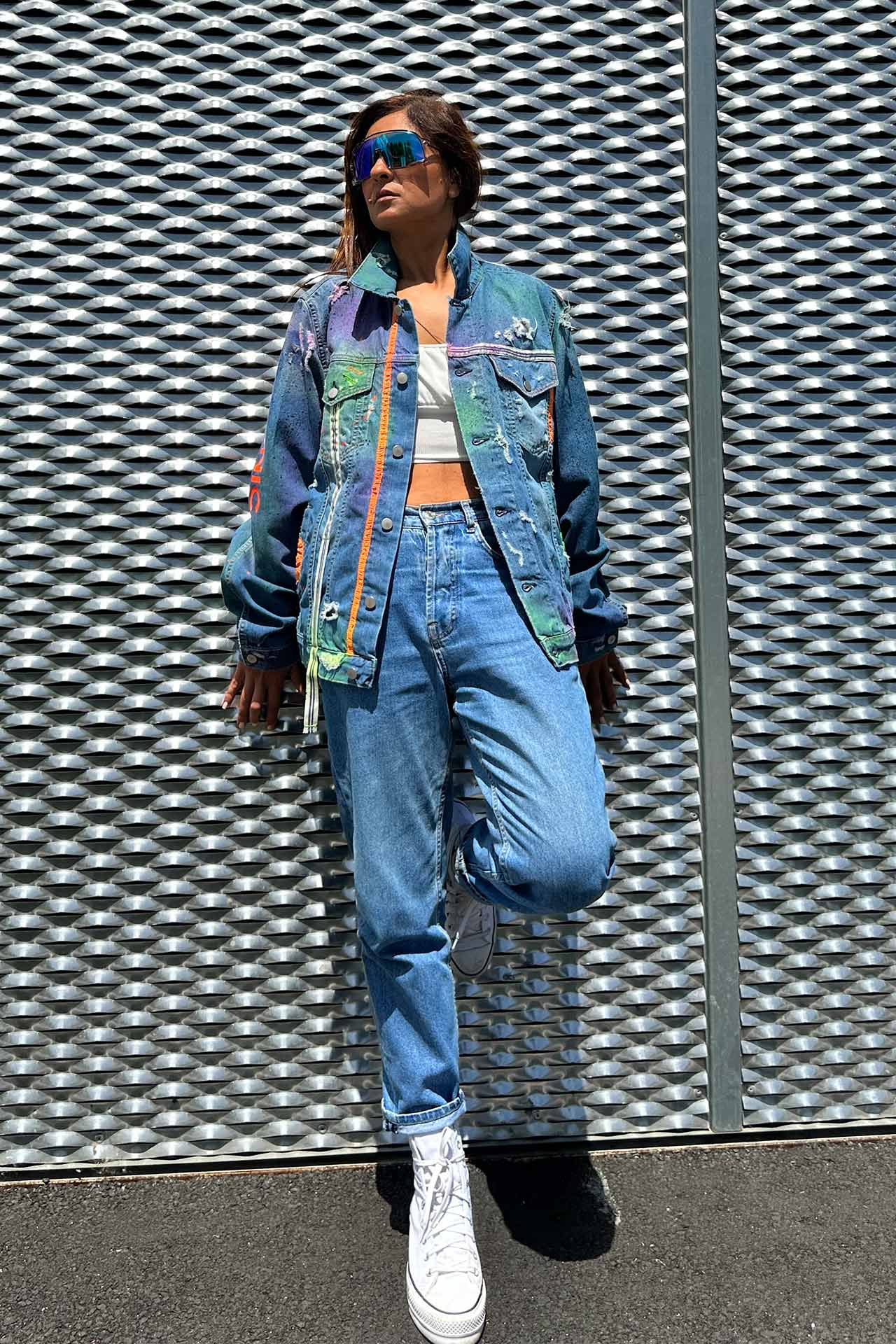 Retro sales denim attire