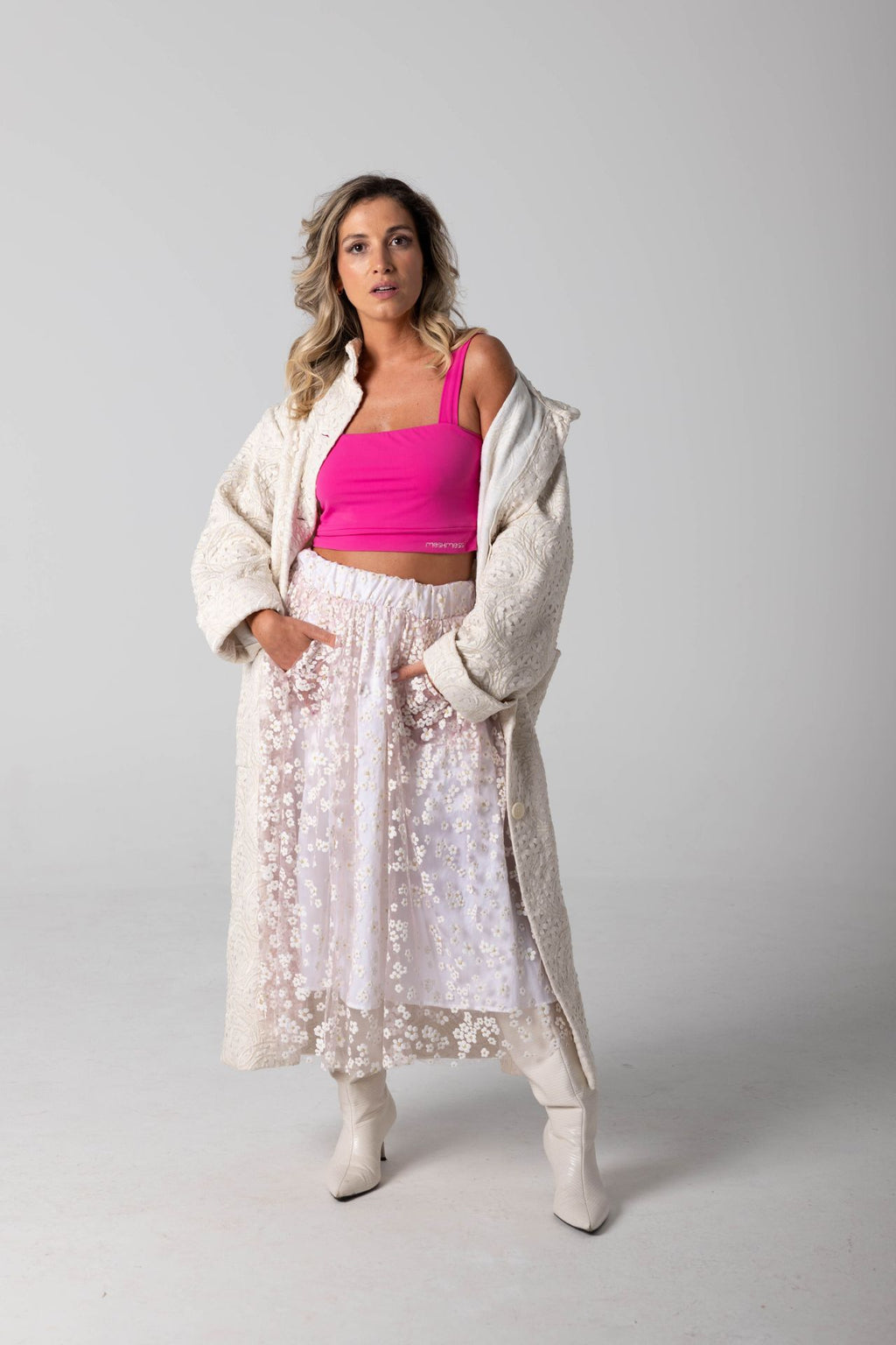 Princess effect pink tulle skirt