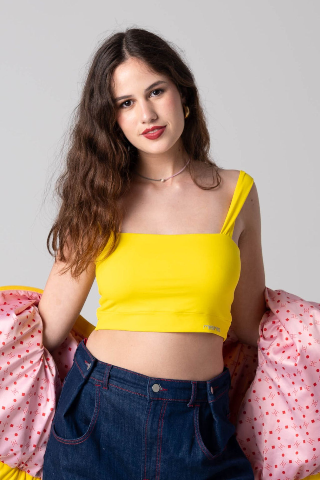Crop top comfort mesh straps