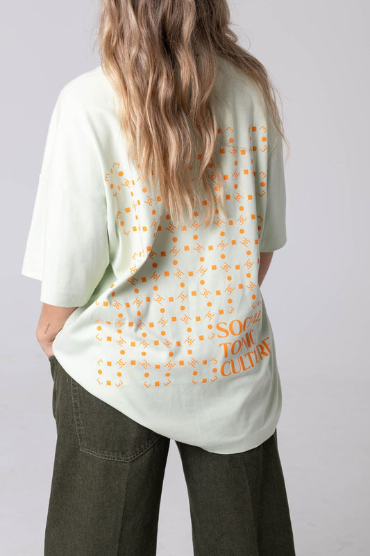 T-shirt de Algodão Oversized Estampada Costas