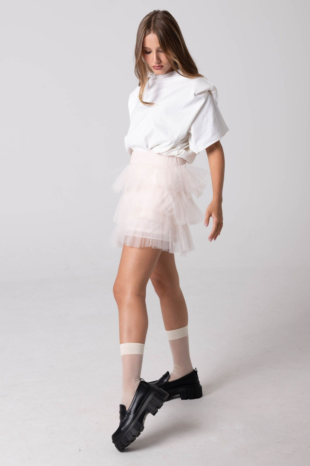 Miniskirt Tulle Ruffles