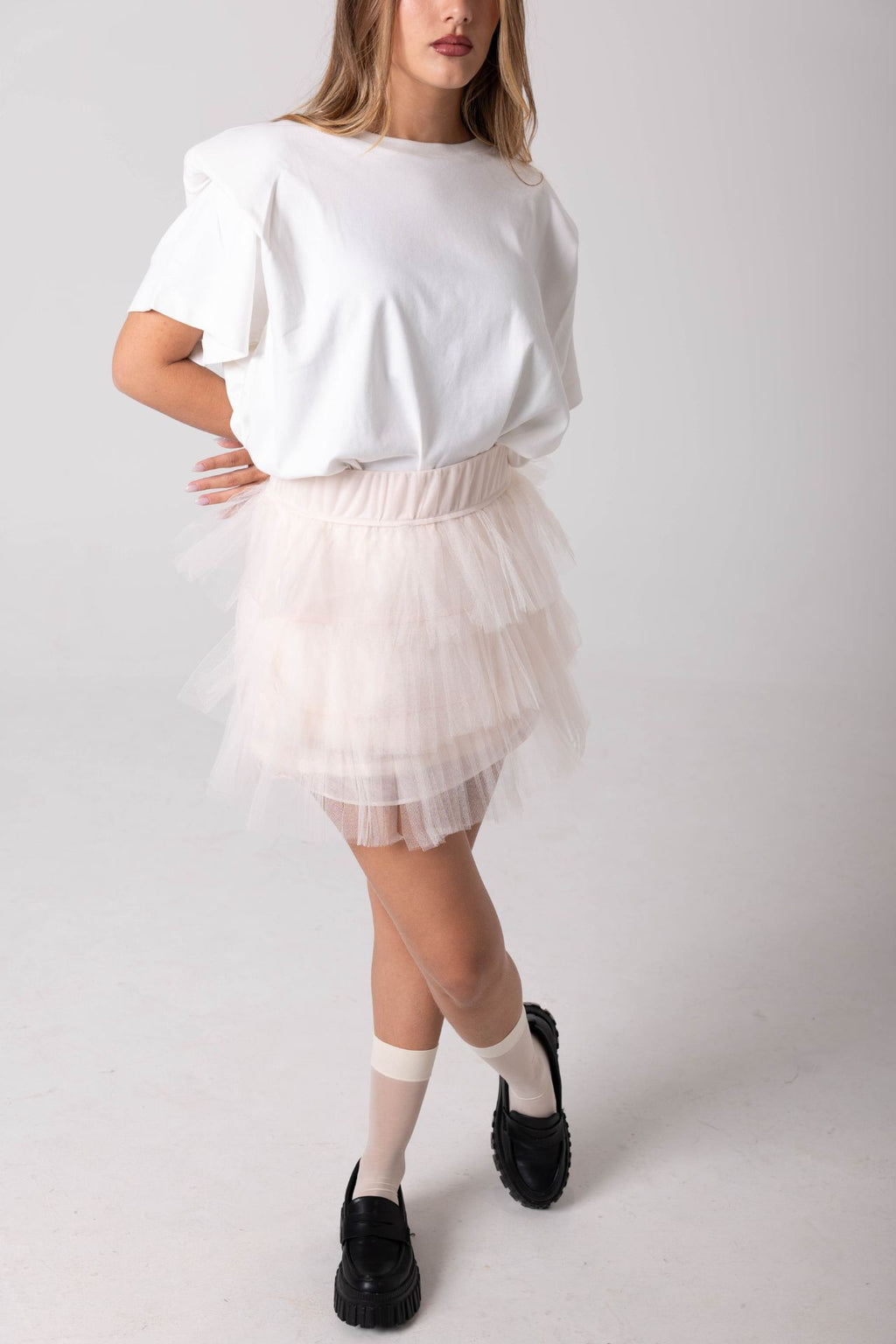 Miniskirt Tulle Ruffles