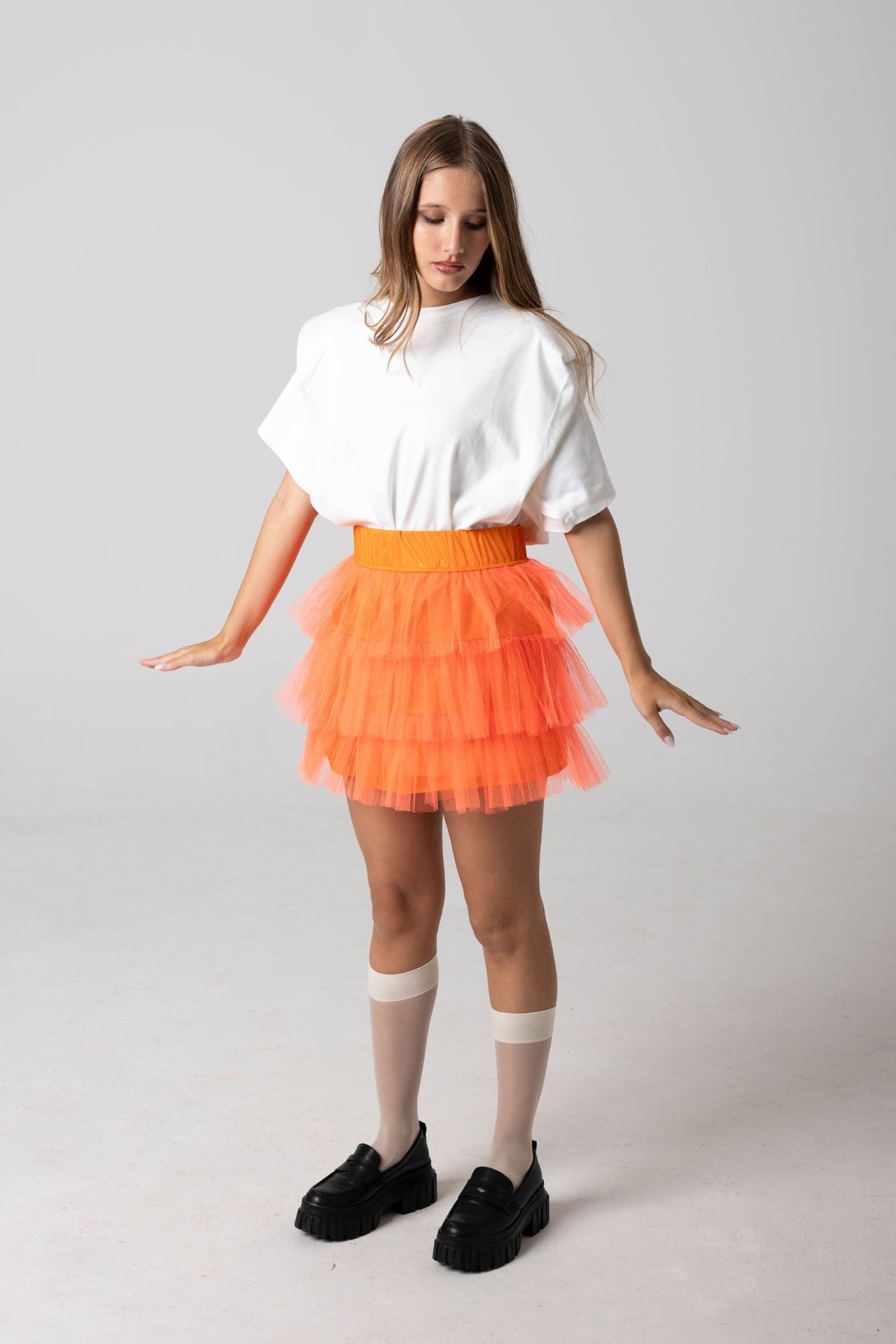 Miniskirt Tulle Ruffles