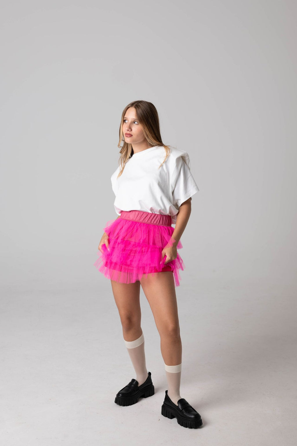 Miniskirt Tulle Ruffles