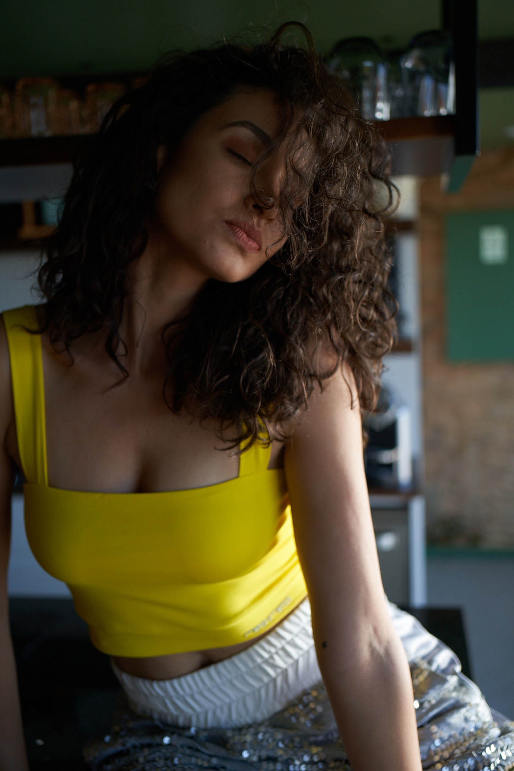 Crop top comfort mesh straps