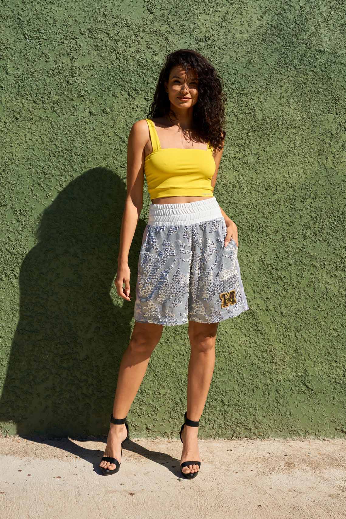Crop top comfort mesh straps