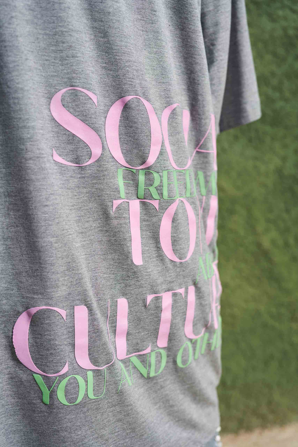 T-shirt Oversized Estampada em Malha de Bambu